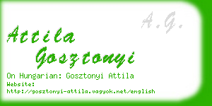 attila gosztonyi business card